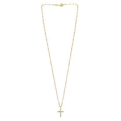 Ashley Stewart 0.25 Carat Lab Grown Diamond Cross Pendant Necklace