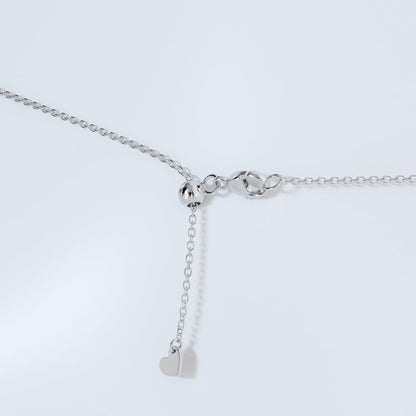 Ashley Stewart 1 Carat Lab Grown Princess Diamond Pendant Necklace In Sterling Silver