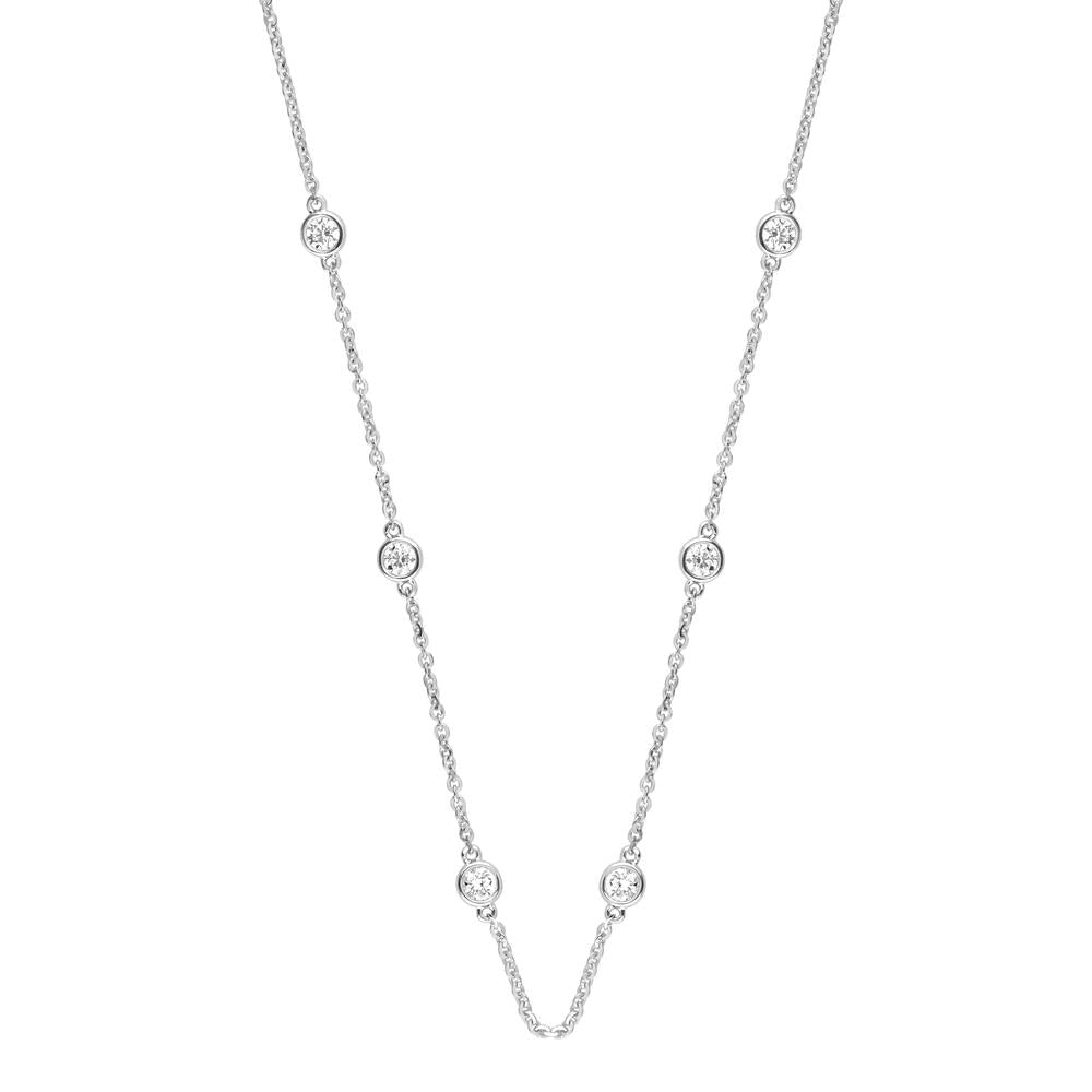Ashley Stewart 1 Carat Lab Grown Diamond Station Necklace in Sterling Silver