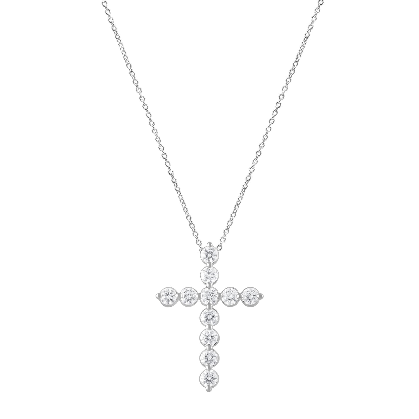 Ashley Stewart 1 Carat Lab Grown Diamonds Cross Pendant Necklace
