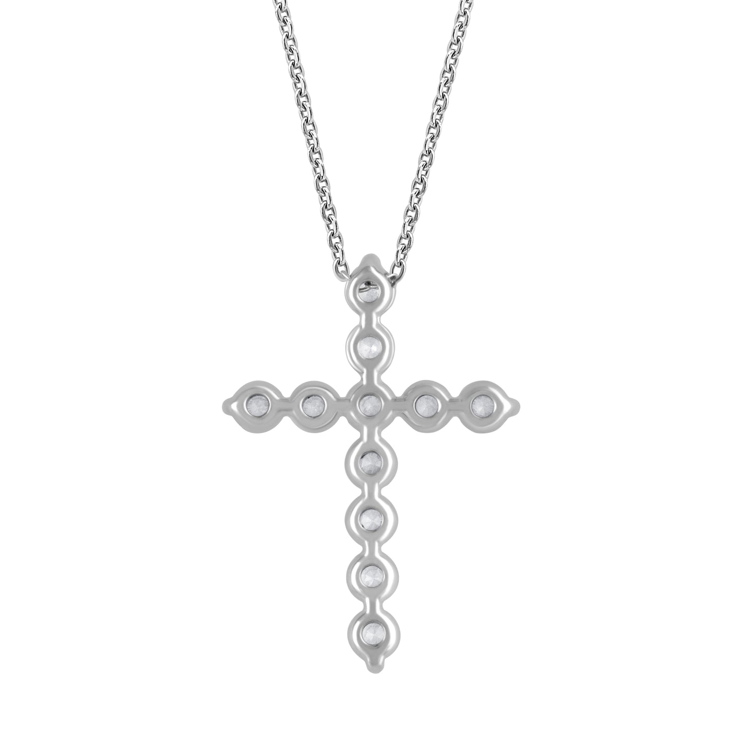 Ashley Stewart 1 Carat Lab Grown Diamonds Cross Pendant Necklace