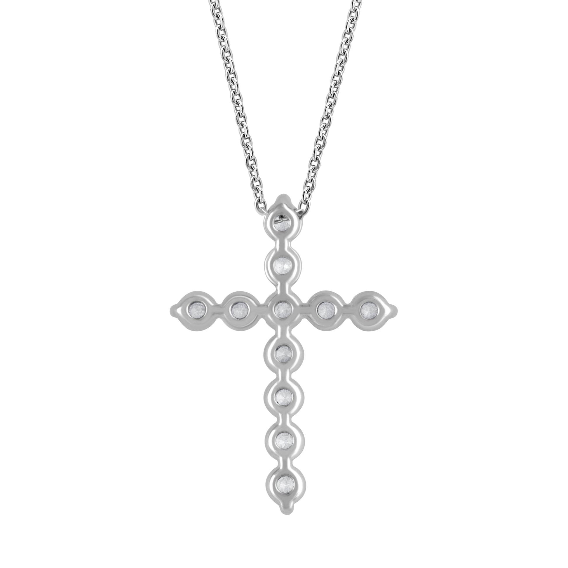 Ashley Stewart 1 Carat Lab Grown Diamonds Cross Pendant Necklace