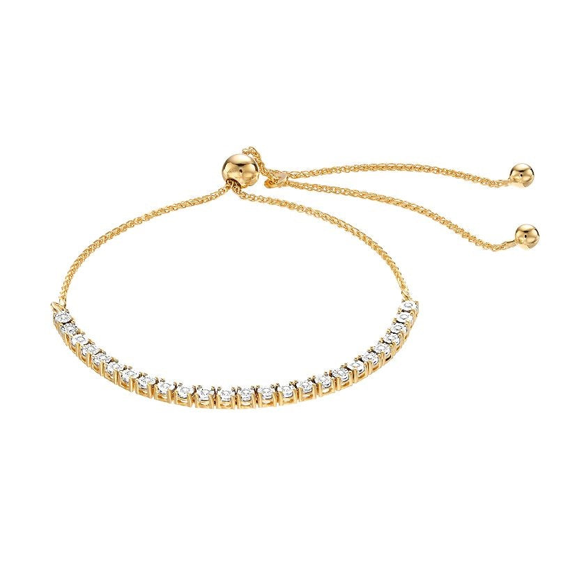 Ashley Stewart 0.25 Carat Lab Grown Diamond Bolo Bracelet Rose