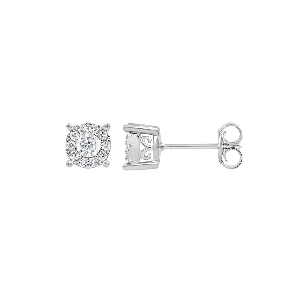 Ashley Stewart 0.50 Carat Lab Grown Diamond Halo Necklace Set
