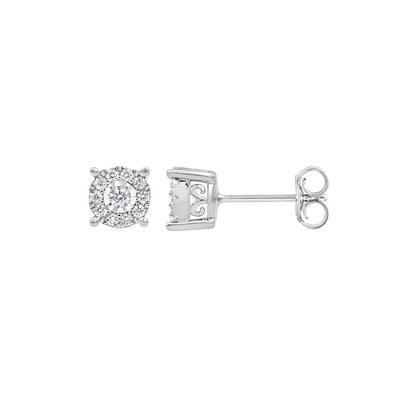 Ashley Stewart 0.50 Carat Lab Grown Diamond Halo Necklace Set