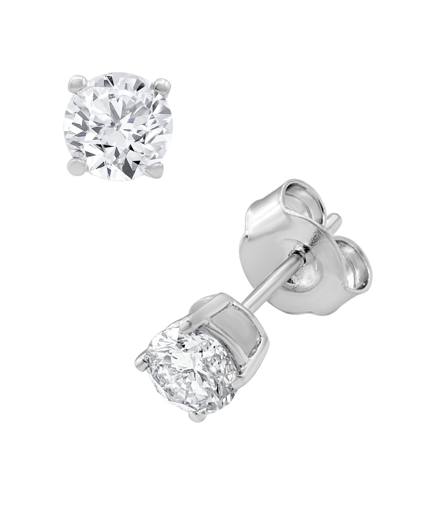 Ashley Stewart 0.50 Carat Lab Grown Round Cut Solitaire Diamond Necklace Set