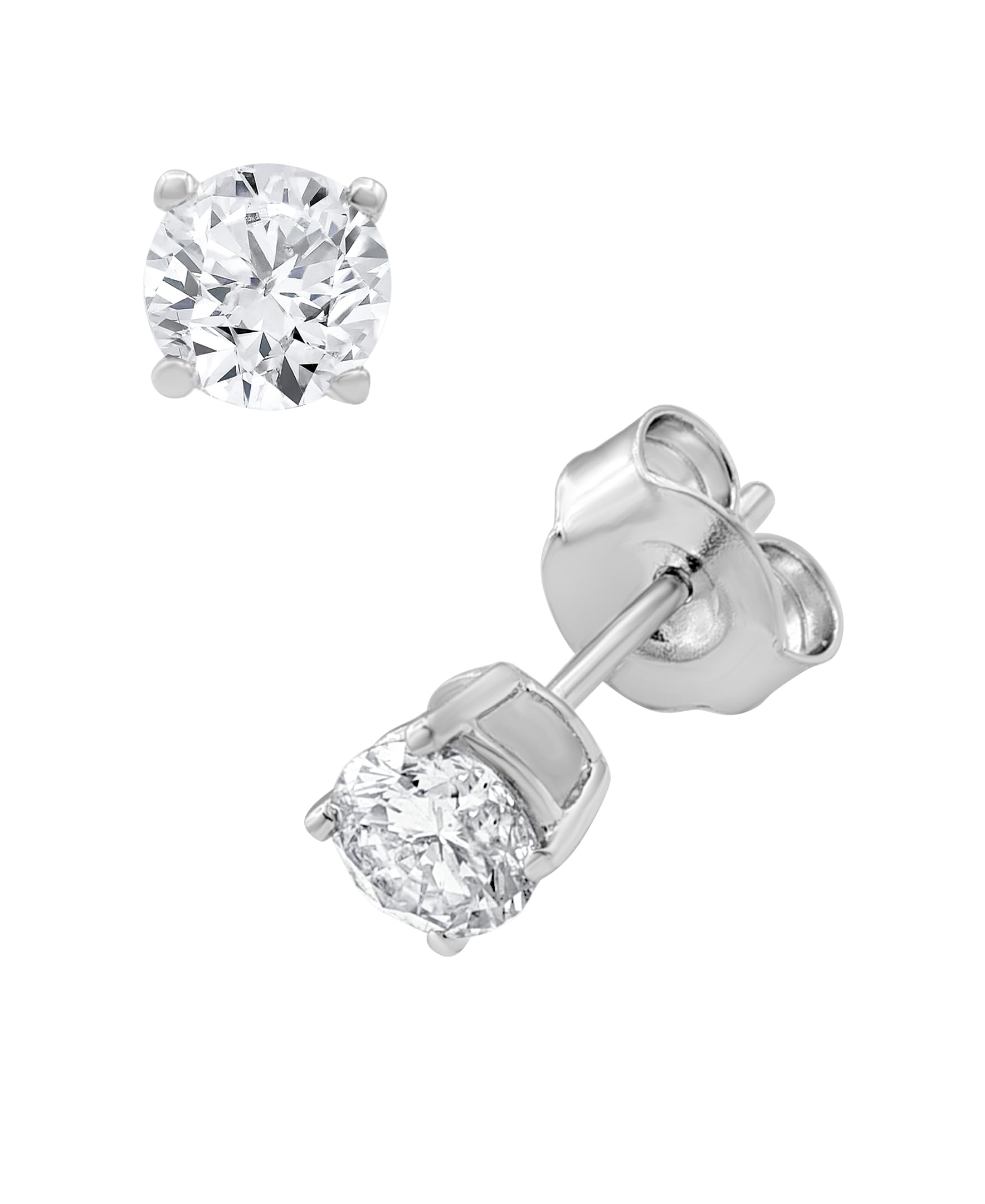 Ashley Stewart 0.50 Carat Lab Grown Round Cut Solitaire Diamond Necklace Set