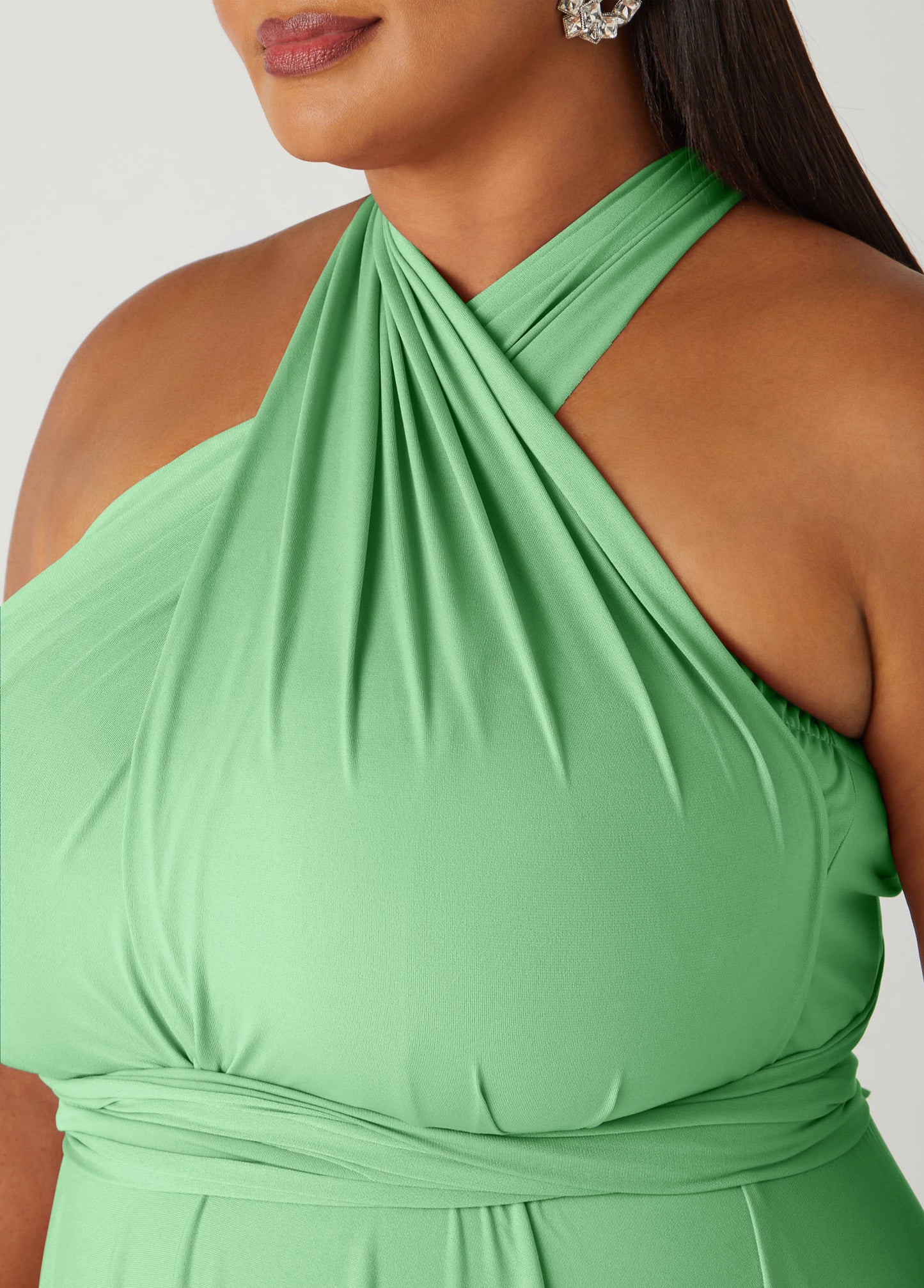 Ashley Stewart Convertible Multi Way Dress Green