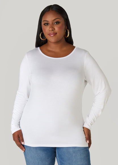Ashley Stewart Long Sleeved Jersey Tee Black