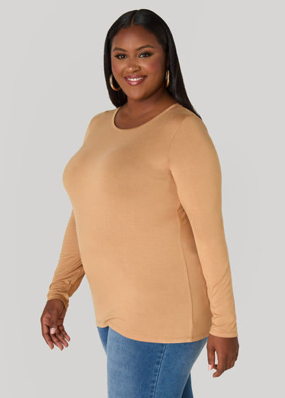 Ashley Stewart Long Sleeved Jersey Tee Black
