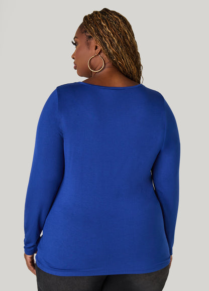 Ashley Stewart Long Sleeved Jersey Tee Black