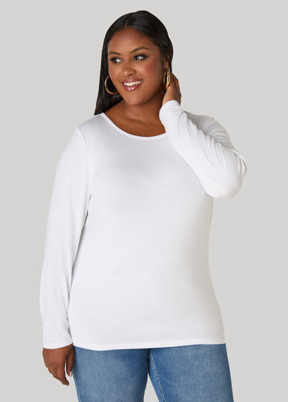 Ashley Stewart Long Sleeved Jersey Tee Black