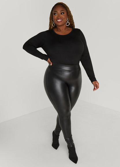 Ashley Stewart Long Sleeved Jersey Tee Black