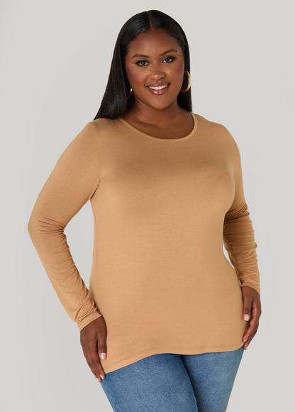 Ashley Stewart Long Sleeved Jersey Tee Black