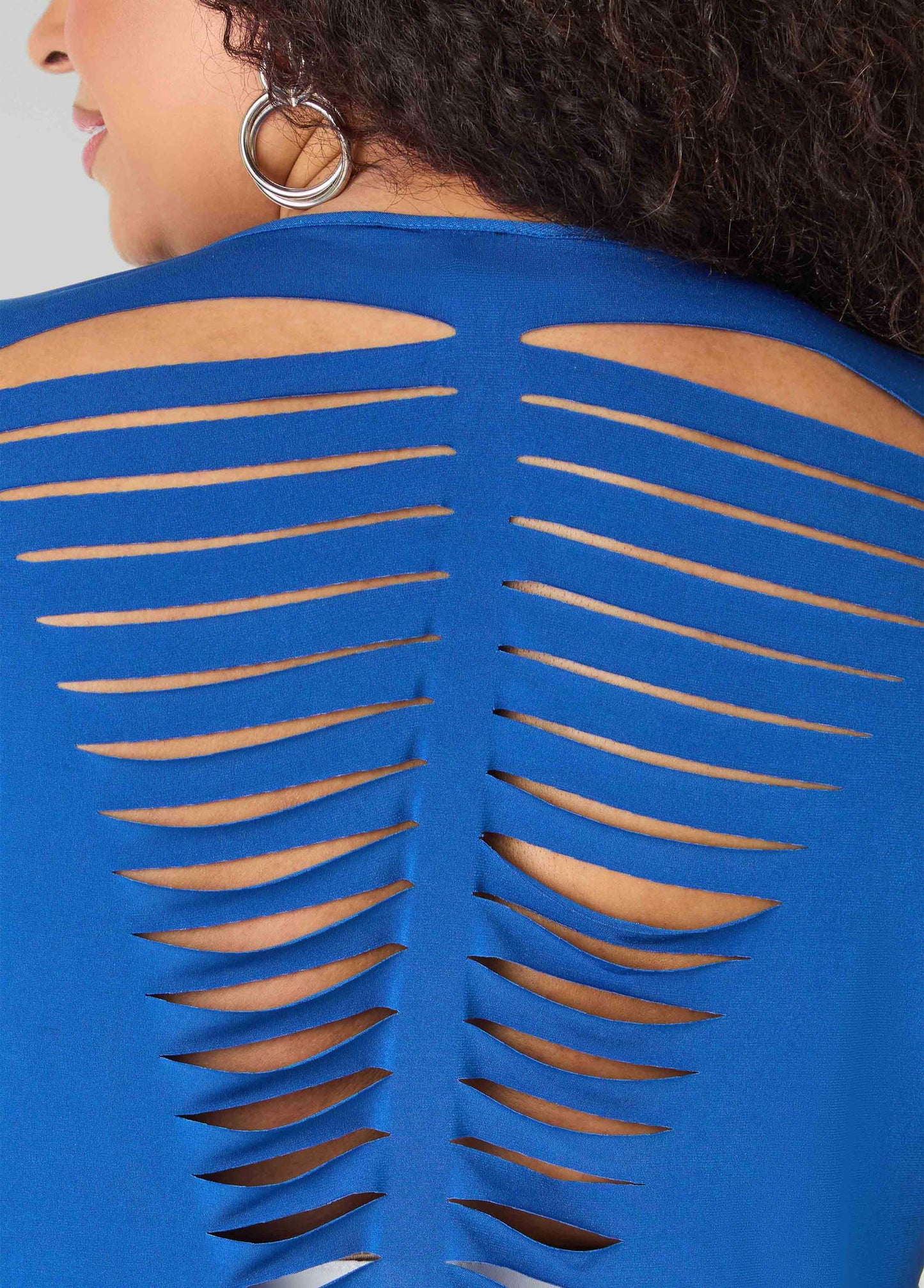 Ashley Stewart Laser Cut Top White