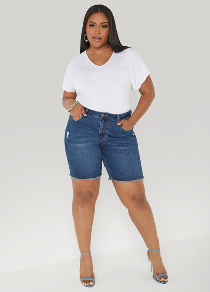 Ashley Stewart Laser Cut Top White