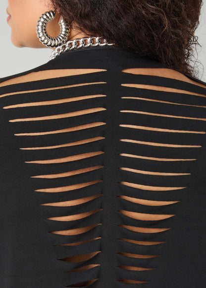 Ashley Stewart Laser Cut Top White