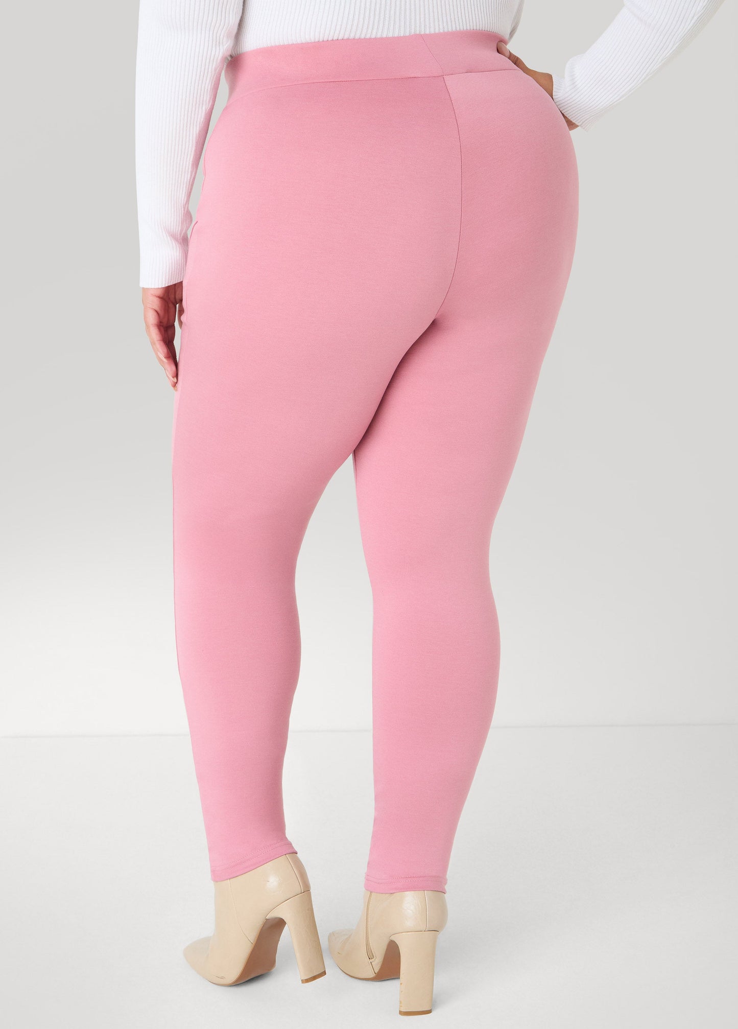 Ashley Stewart Seam Detailed Ponte Leggings Foxglove