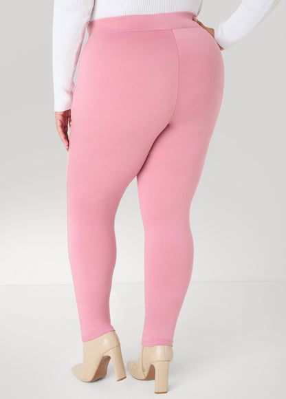 Ashley Stewart Seam Detailed Ponte Leggings Foxglove