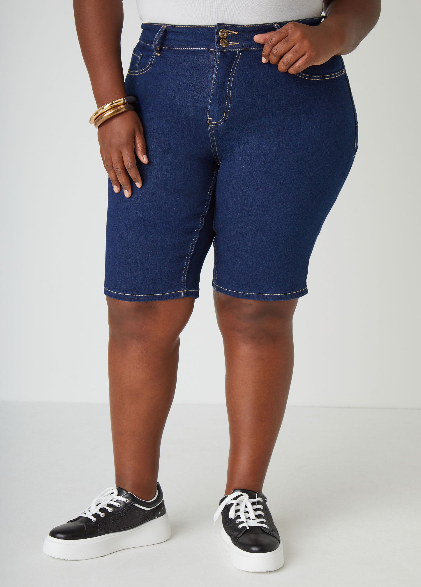 Ashley Stewart Plus Size Jean Shorts Plus Size Mid Rise Denim Shorts Lt Sky Blue