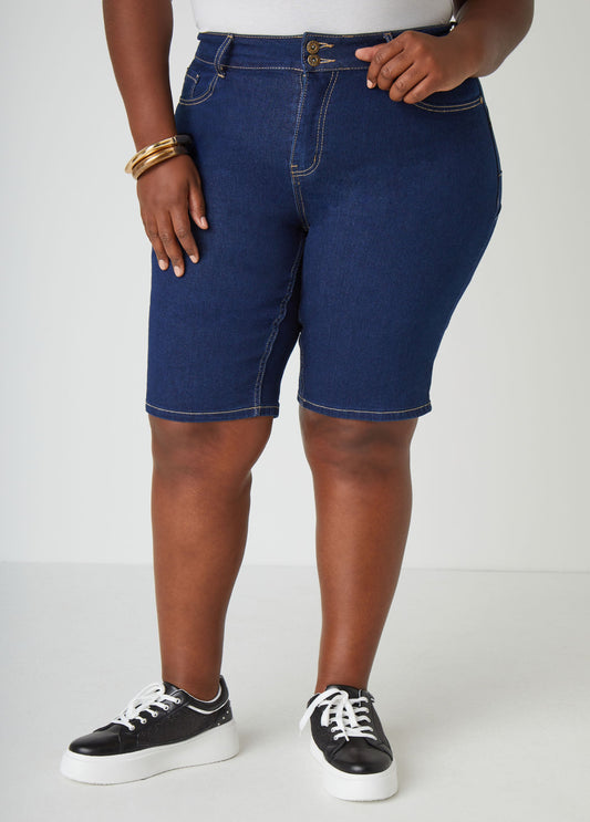 Ashley Stewart Plus Size Jean Shorts Plus Size Mid Rise Denim Shorts Lt Sky Blue