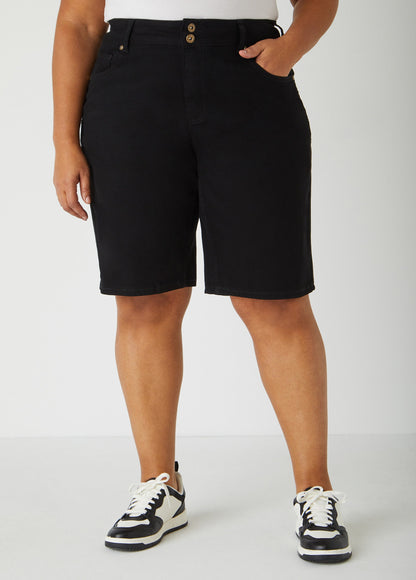 Ashley Stewart Plus Size Jean Shorts Plus Size Mid Rise Denim Shorts Lt Sky Blue