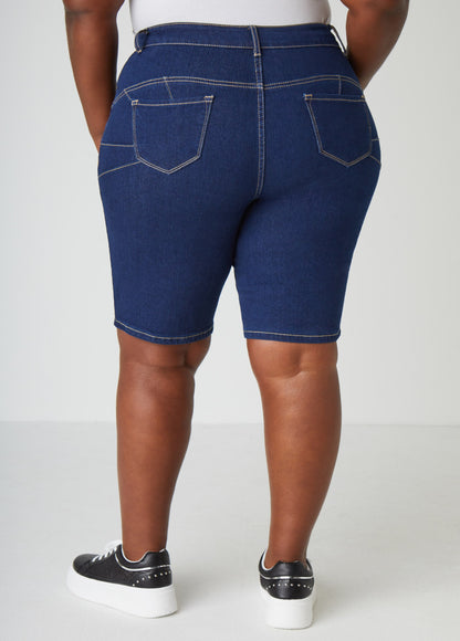 Ashley Stewart Plus Size Jean Shorts Plus Size Mid Rise Denim Shorts Lt Sky Blue
