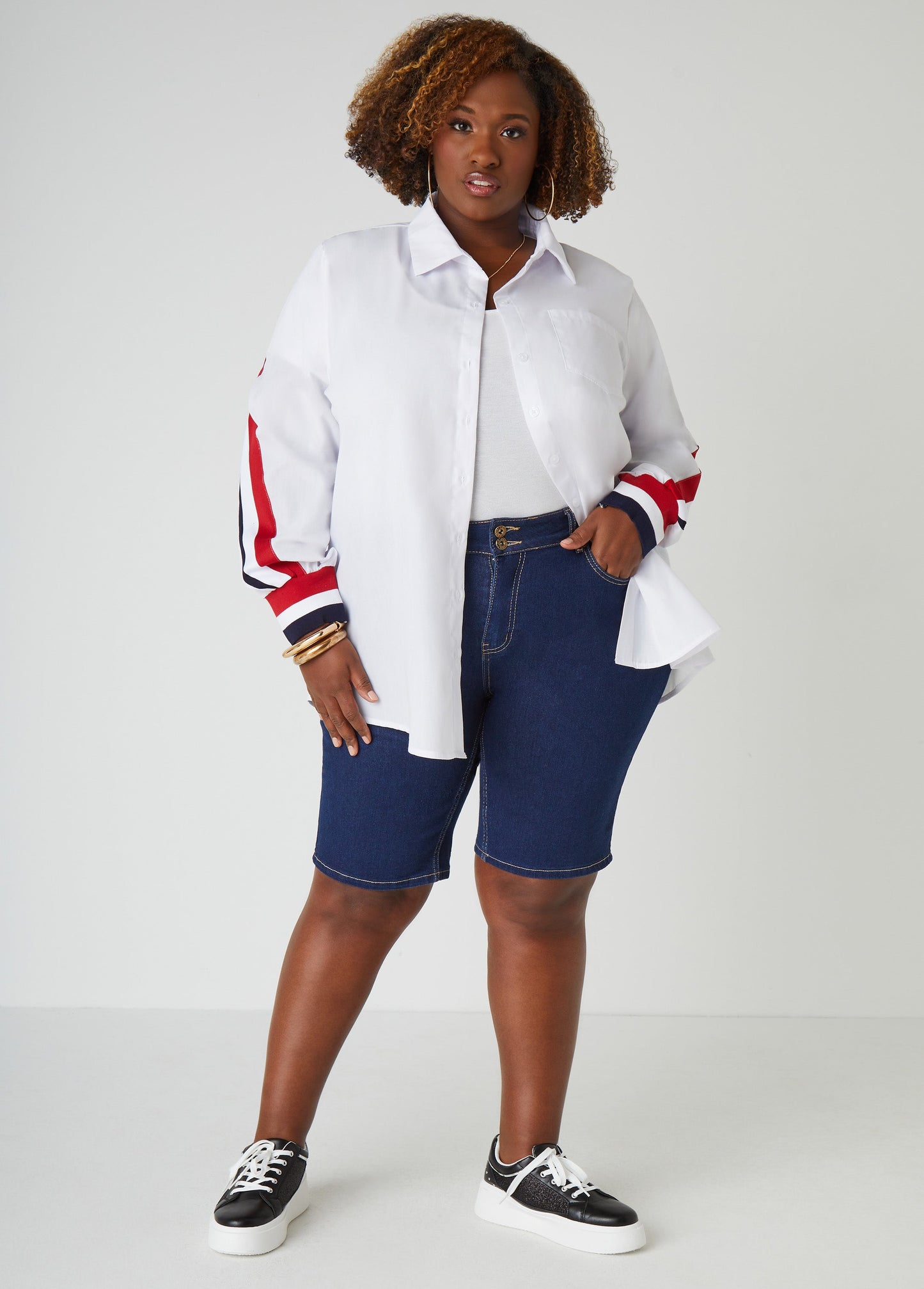 Ashley Stewart Plus Size Jean Shorts Plus Size Mid Rise Denim Shorts Lt Sky Blue