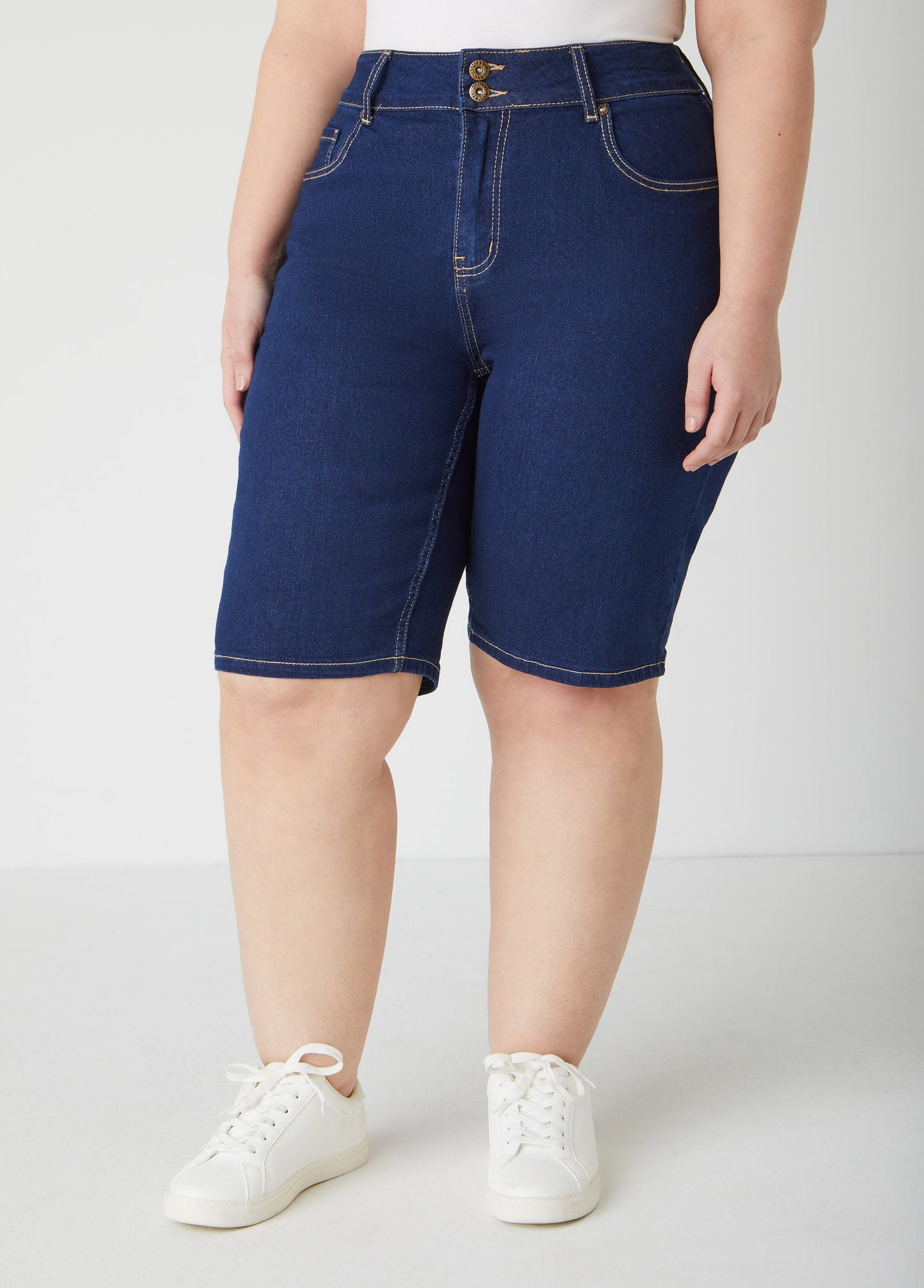 Ashley Stewart Plus Size Jean Shorts Plus Size Mid Rise Denim Shorts Lt Sky Blue