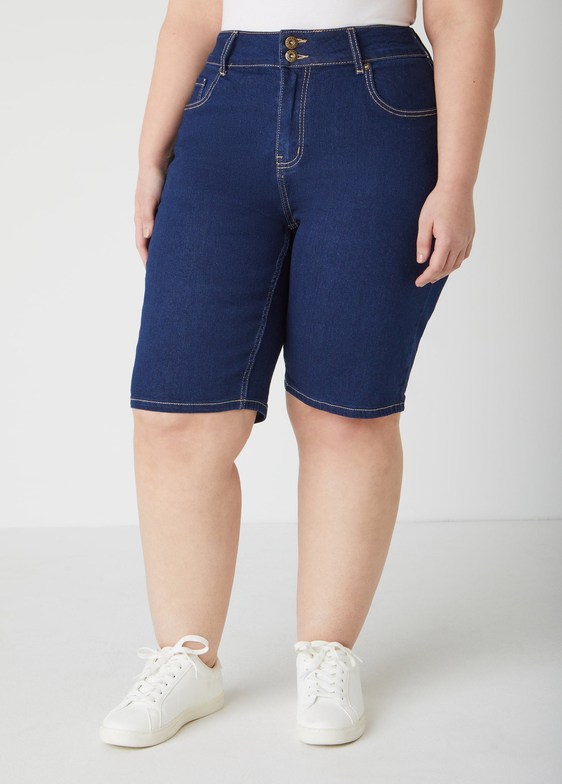 Ashley Stewart Plus Size Jean Shorts Plus Size Mid Rise Denim Shorts Lt Sky Blue