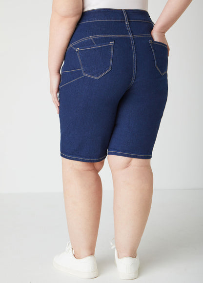 Ashley Stewart Plus Size Jean Shorts Plus Size Mid Rise Denim Shorts Lt Sky Blue