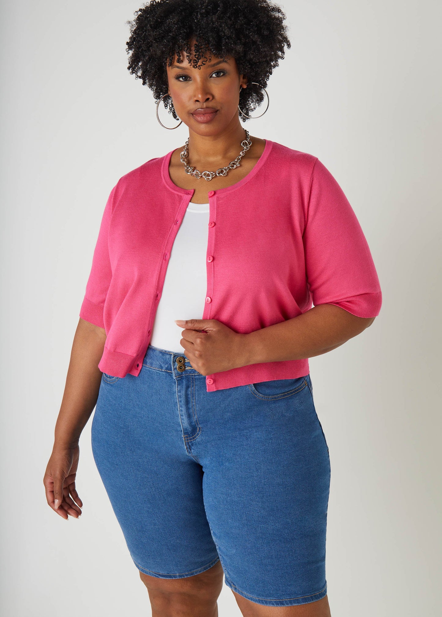 Ashley Stewart Plus Size Jean Shorts Plus Size Mid Rise Denim Shorts Lt Sky Blue