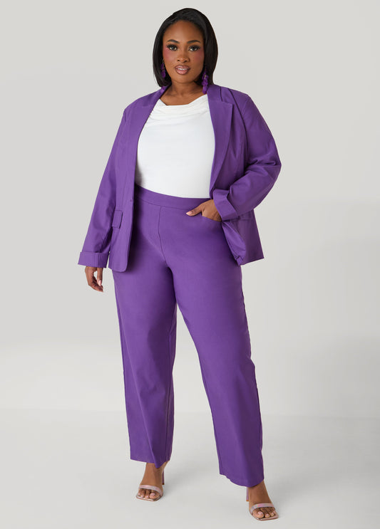 Ashley Stewart Millennium Twill Trousers Pansy