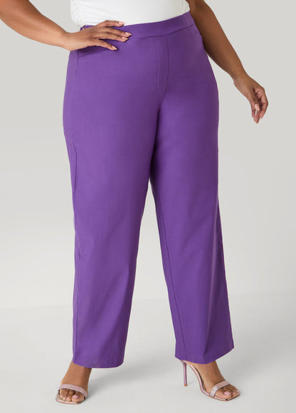 Ashley Stewart Millennium Twill Trousers Pansy