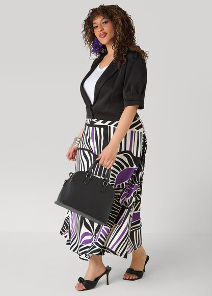 Ashley Stewart Cropped Scuba Jacket Black