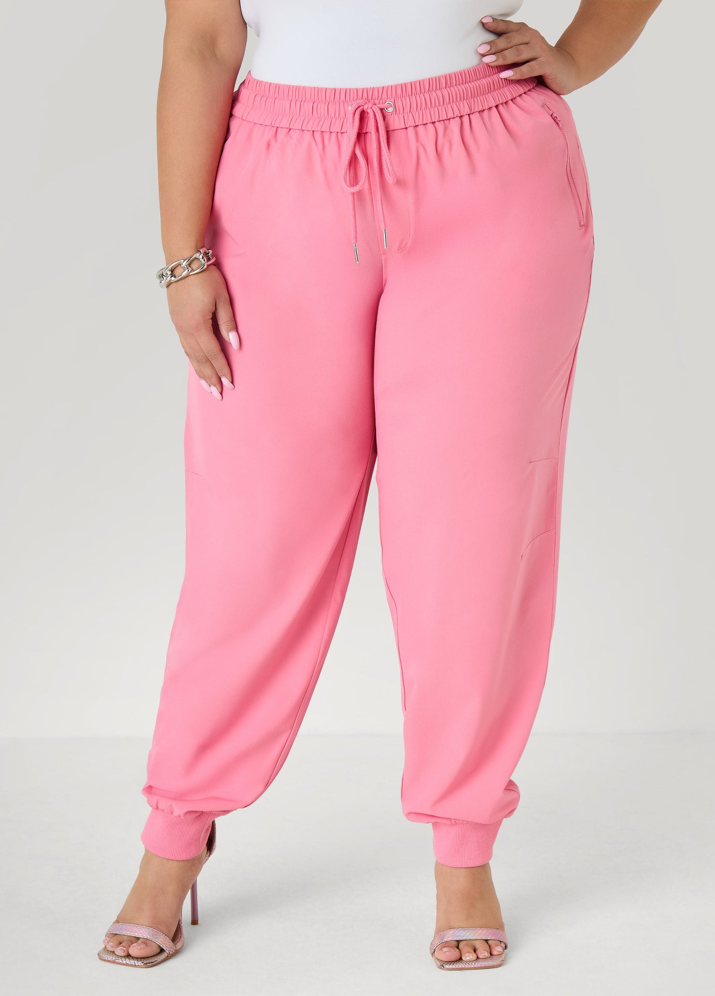Ashley Stewart Drawstring Mid Rise Joggers Amazon