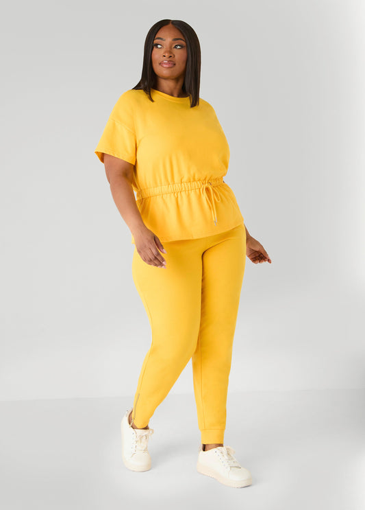 Ashley Stewart Ankle Zip Joggers Spectra Yellow