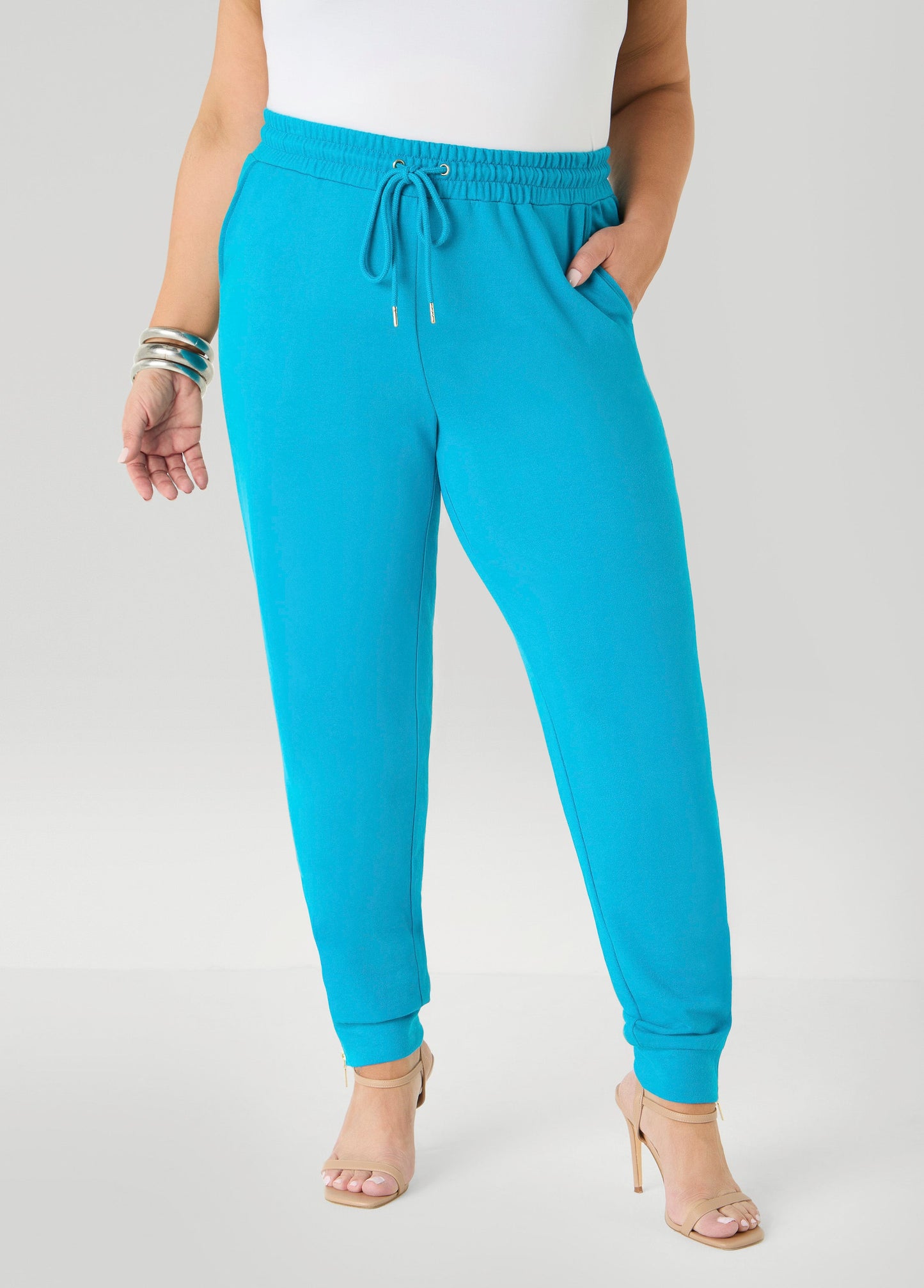 Ashley Stewart Ankle Zip Joggers Spectra Yellow