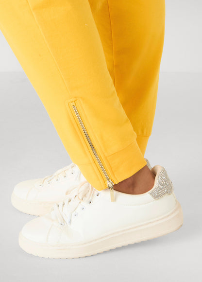 Ashley Stewart Ankle Zip Joggers Spectra Yellow
