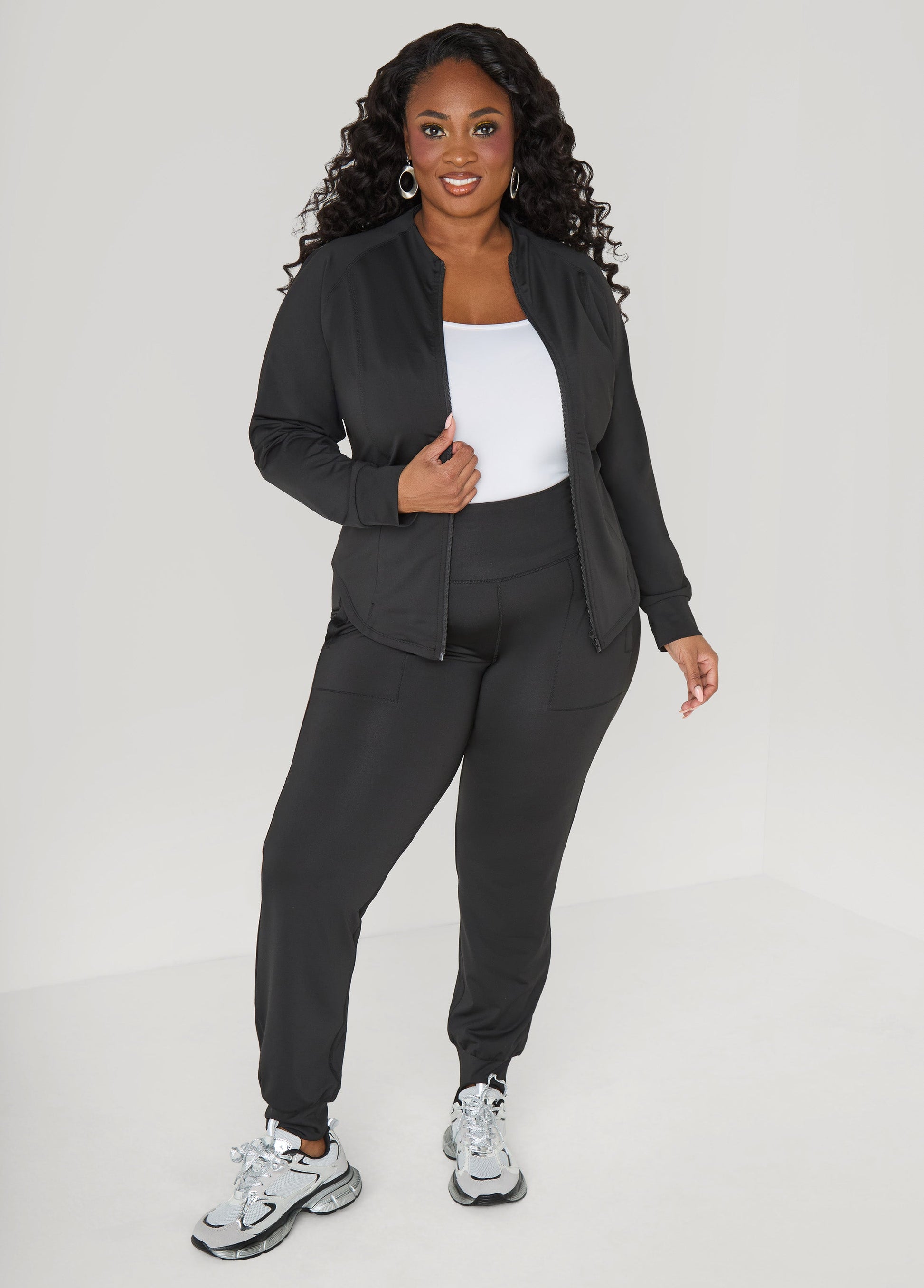Ashley Stewart High Waist Joggers Caramel Cafe