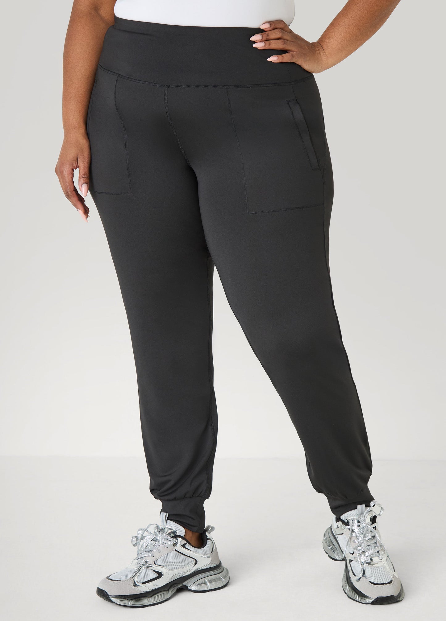 Ashley Stewart High Waist Joggers Caramel Cafe