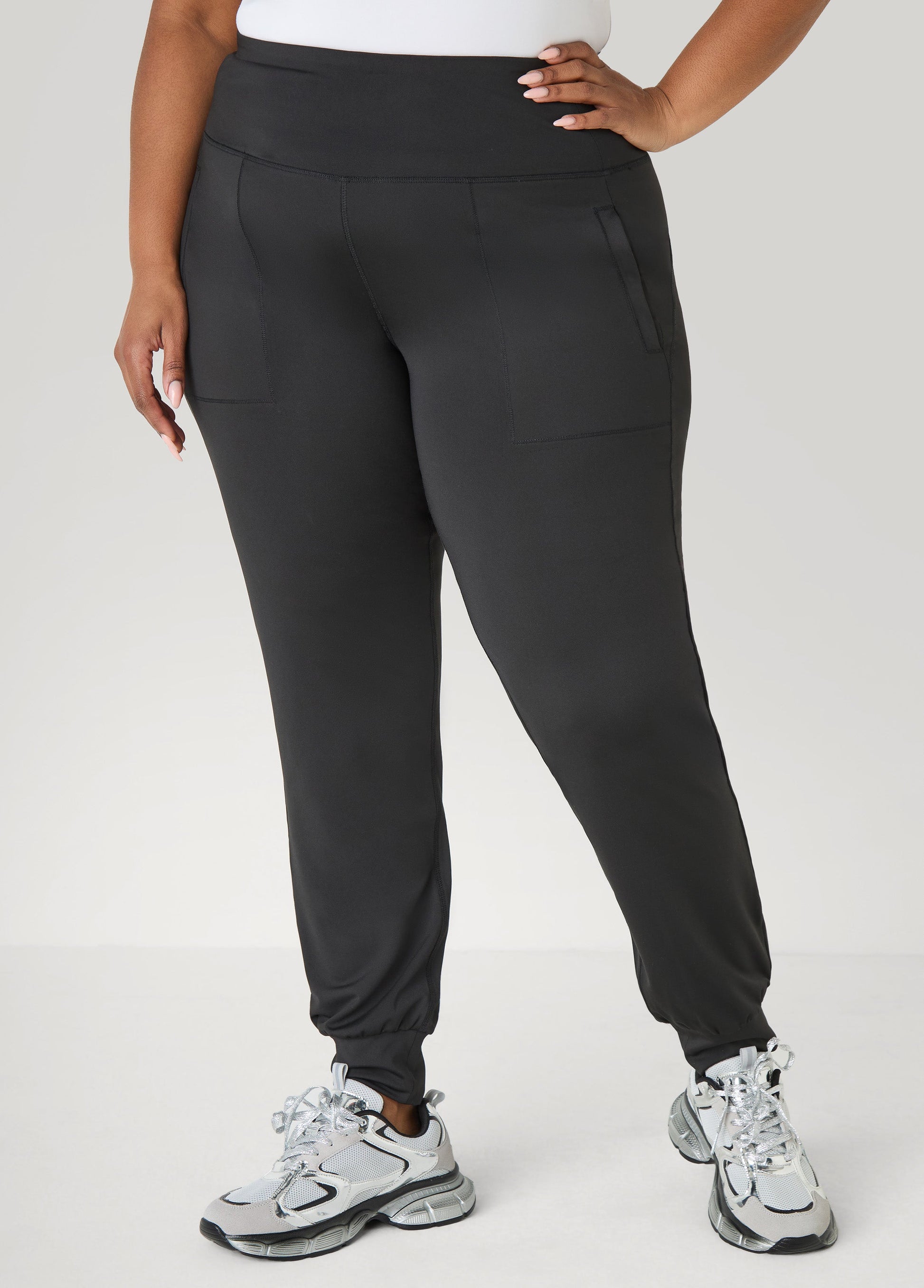 Ashley Stewart High Waist Joggers Caramel Cafe