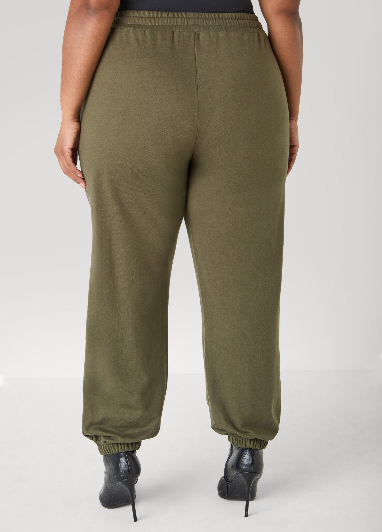 Ashley Stewart Crystal Joggers Olive Night