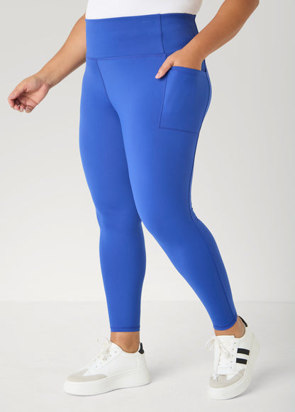 Ashley Stewart High Rise Athletic Leggings Burgundy