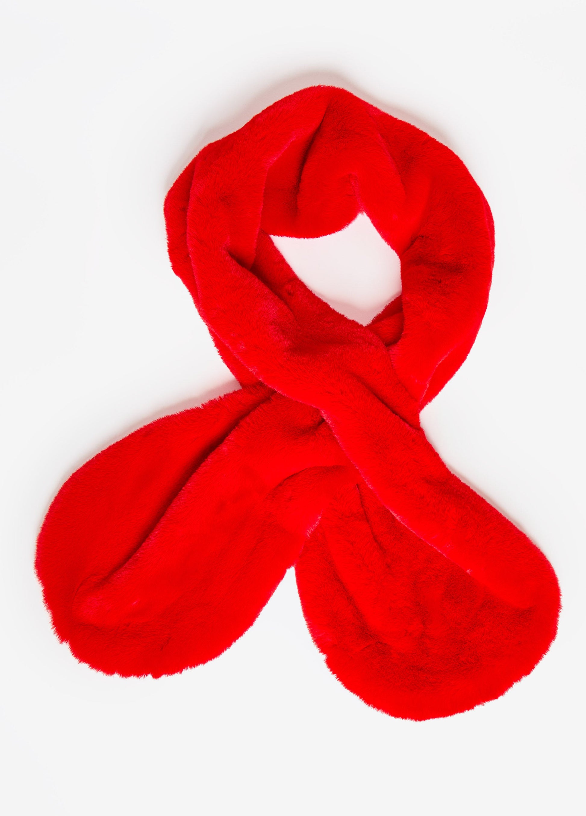 Ashley Stewart Faux Fur Shawl Lychee