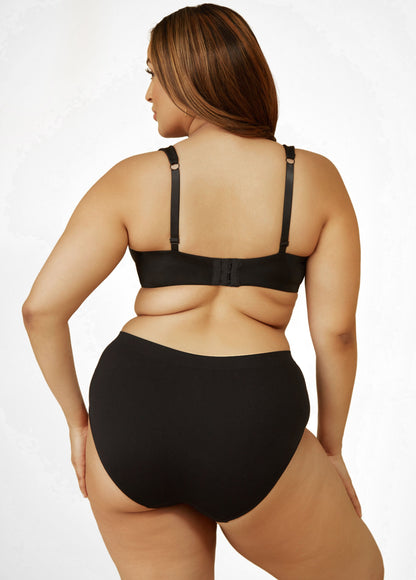 Ashley Stewart Micro Underwired T-Shirt Bra Black