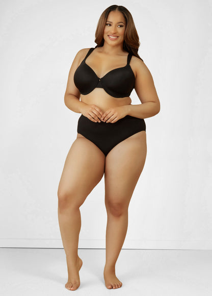 Ashley Stewart Micro Underwired T-Shirt Bra Black