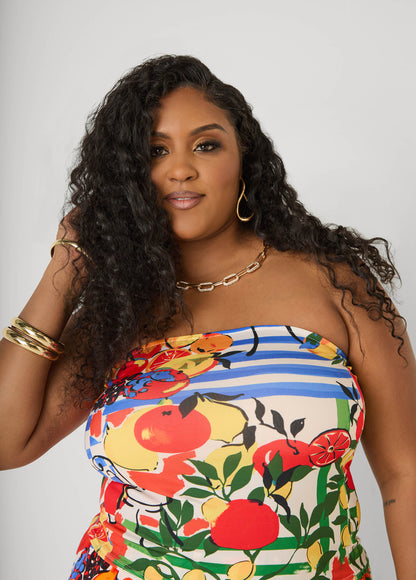 Ashley Stewart Printed Tube Top Multi