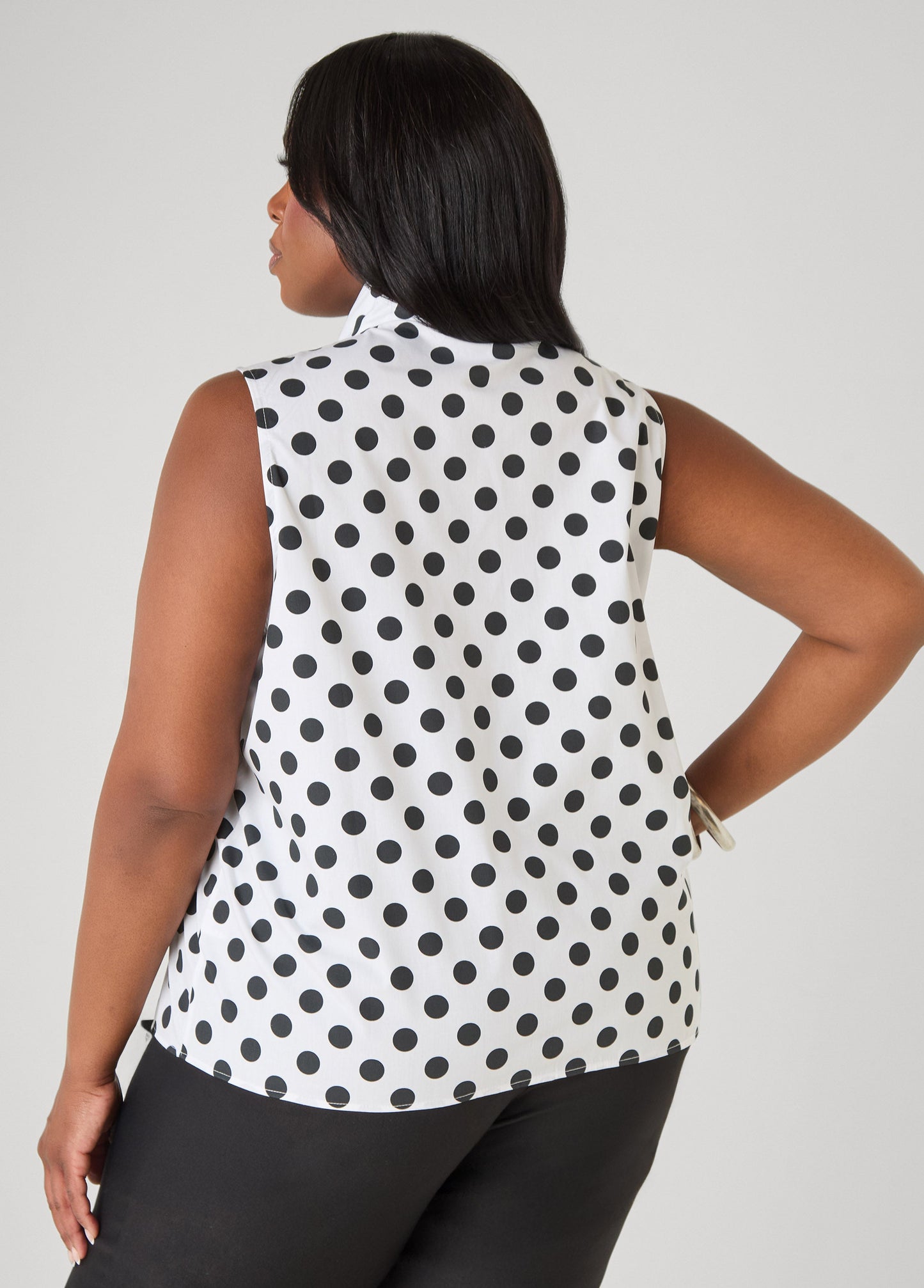 Ashley Stewart Blessed Tie Neck Top Fuchsia