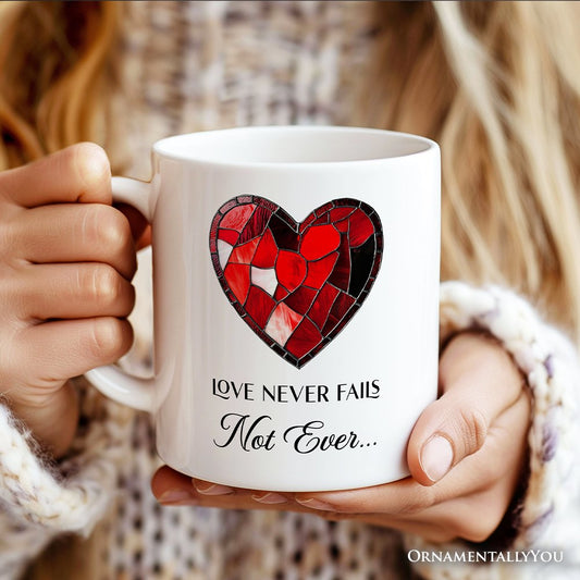 Ashley Stewart Love Never Fails Ceramic Mug White